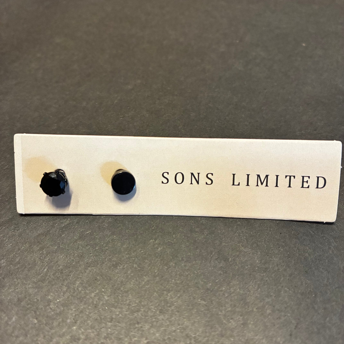 Sons Limited - Black Zircon Studs - Mixed Pairs