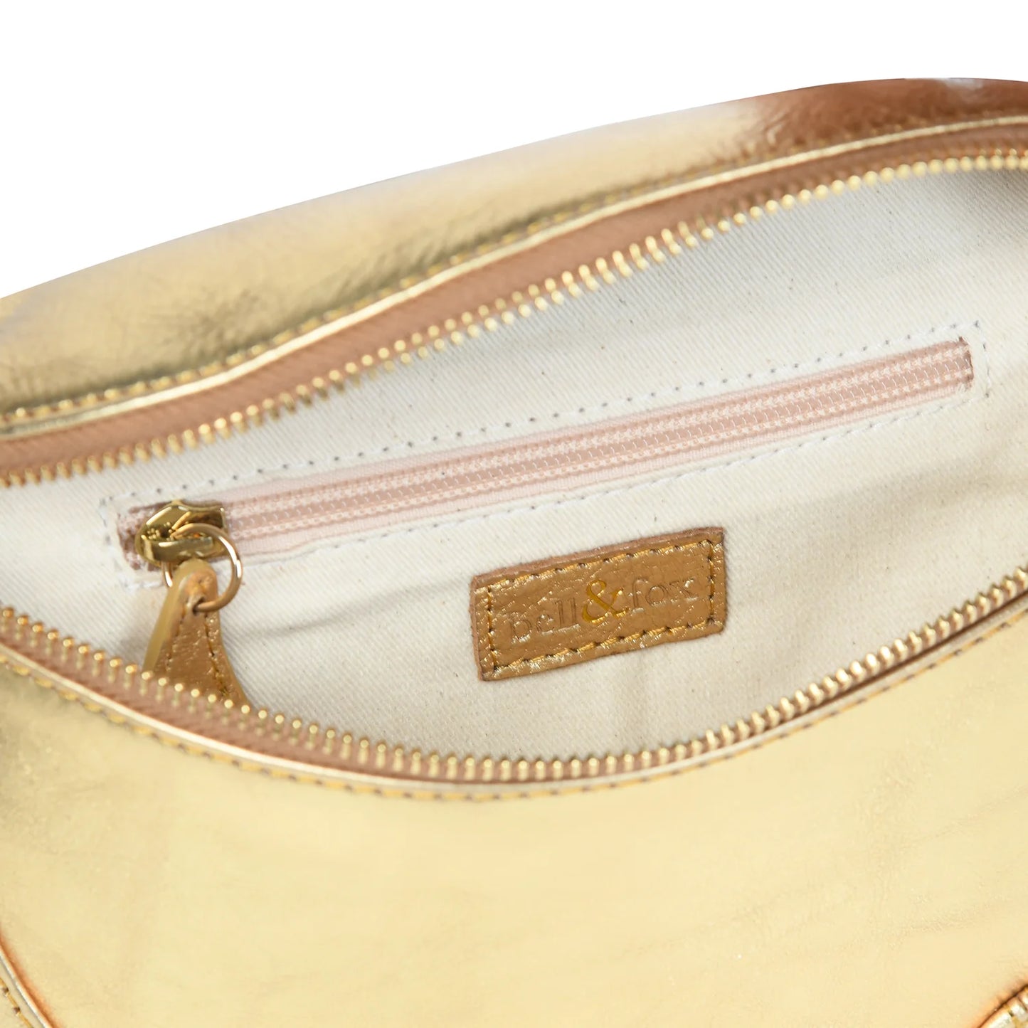 bell&fox LIBERTY Crossbody Bag in Bronze Metallic Leather