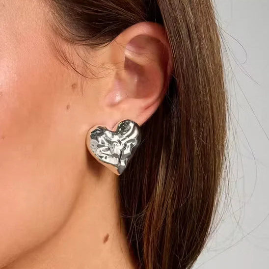 Tutti & Co - Heart Earrings - Silver