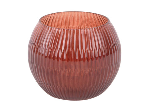 Votive Chique Ribbed Small in Red Ochre