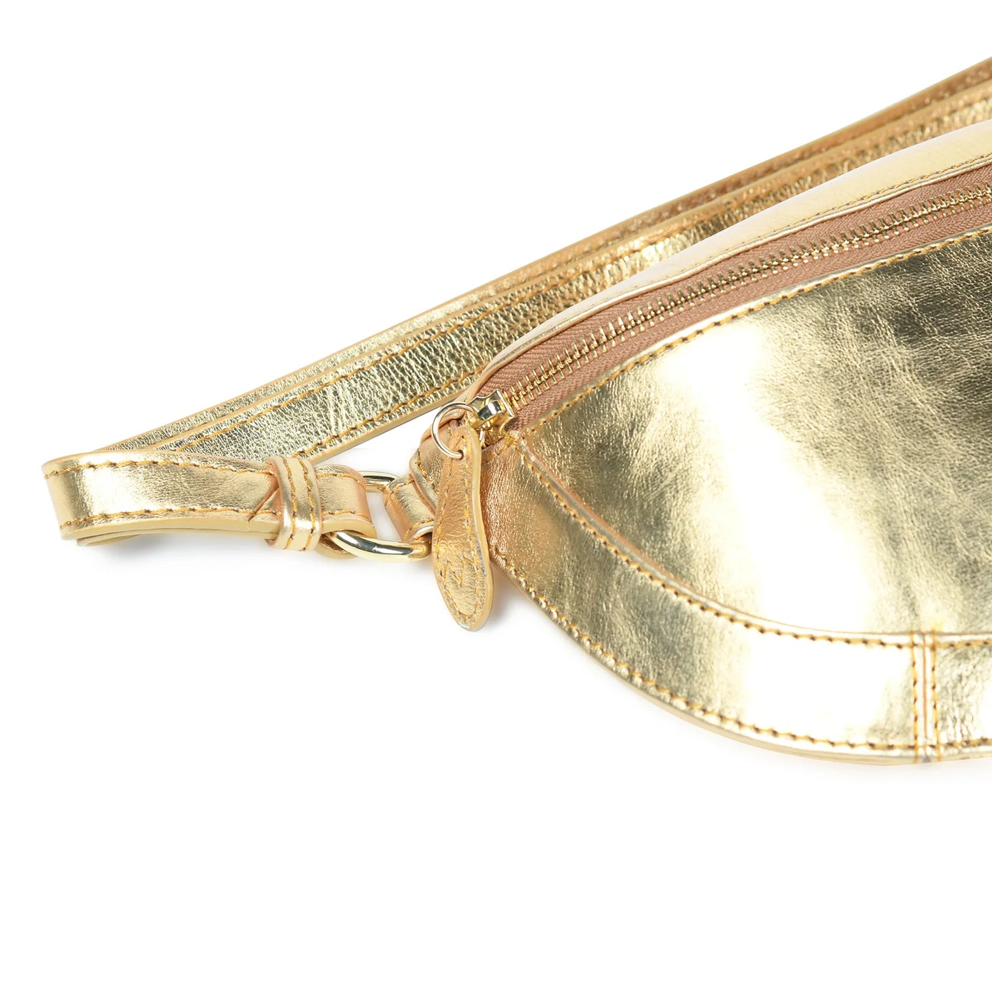 bell&fox LIBERTY Crossbody Bag in Bronze Metallic Leather