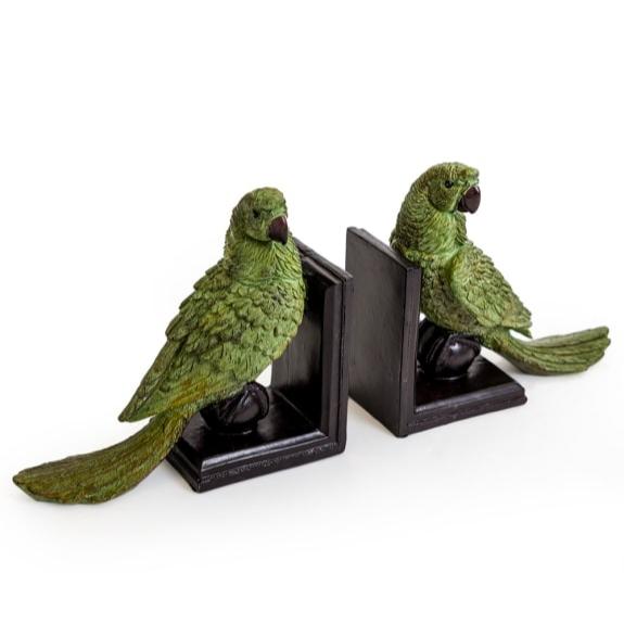 Bookends - Pair Of Parrot On Ball Bookends