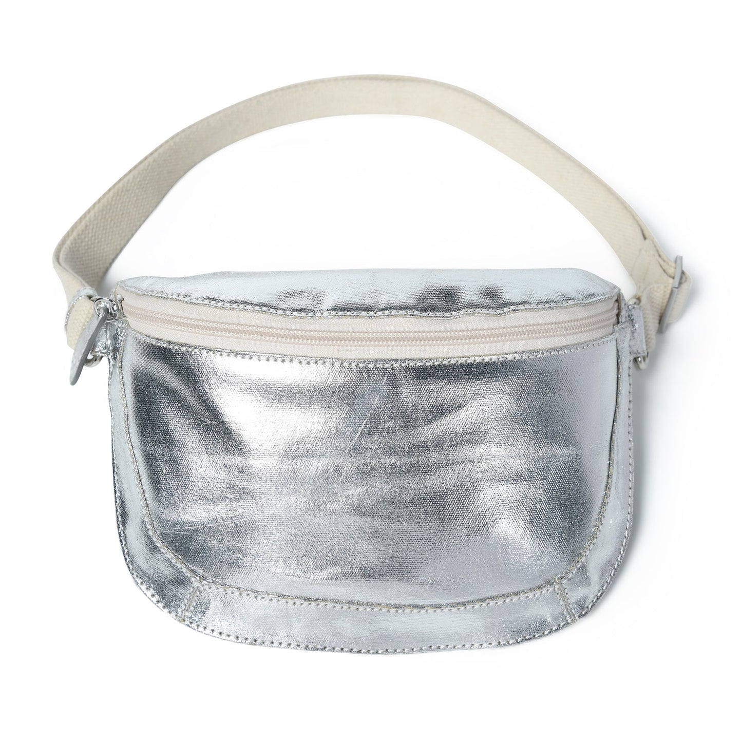 bell&fox - LAINE Crossbody Bag Silver Foil Canvas