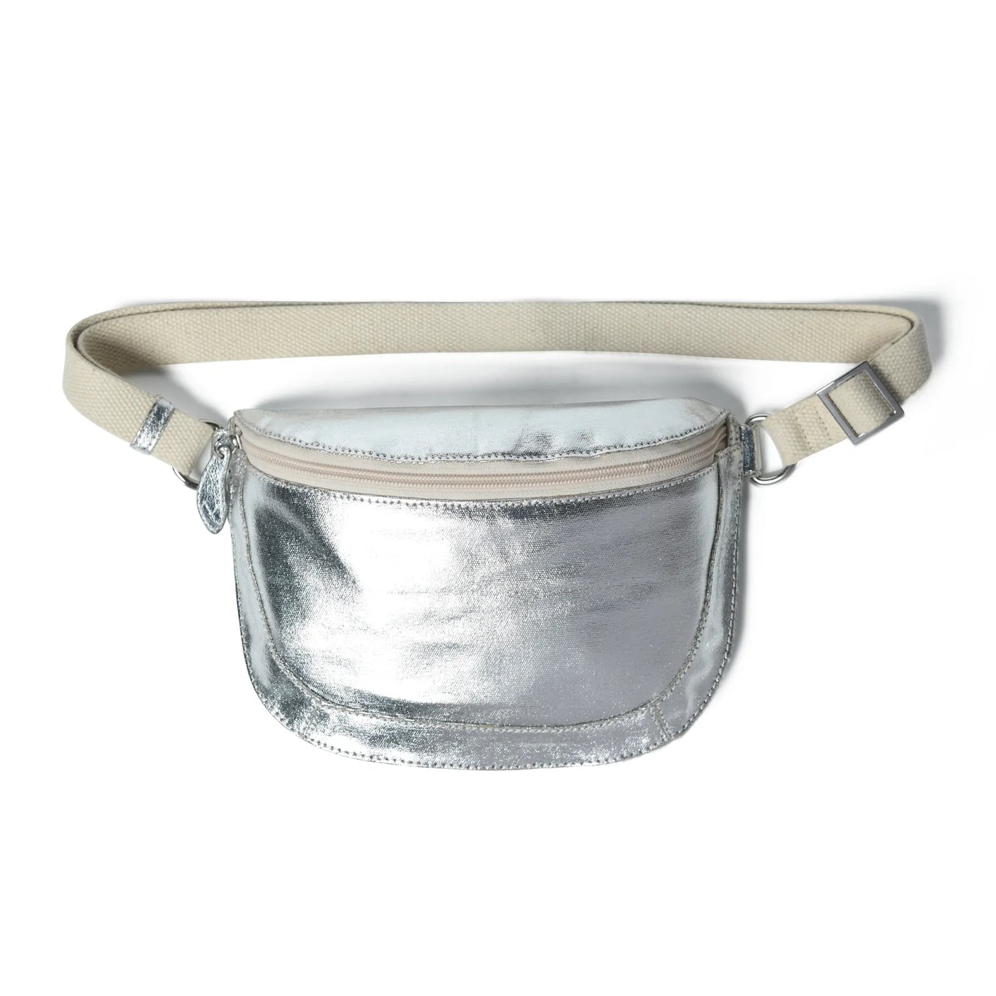 bell&fox - LAINE Crossbody Bag Silver Foil Canvas
