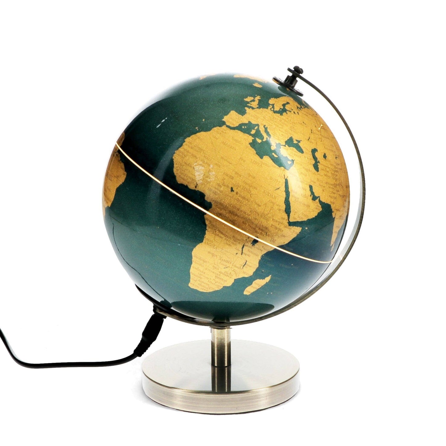 Usb World Globe Light (14.2cm) - Blue And Gold