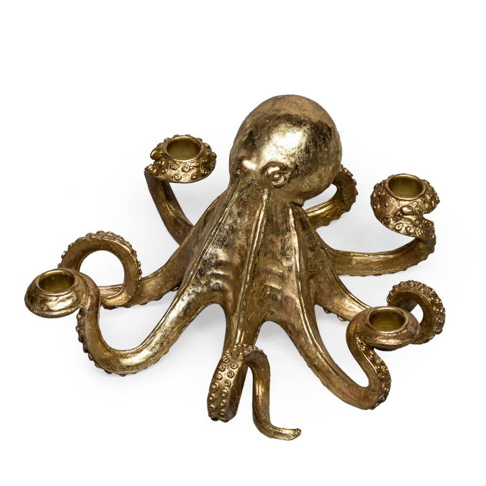 Gold Octopus Candle Stick