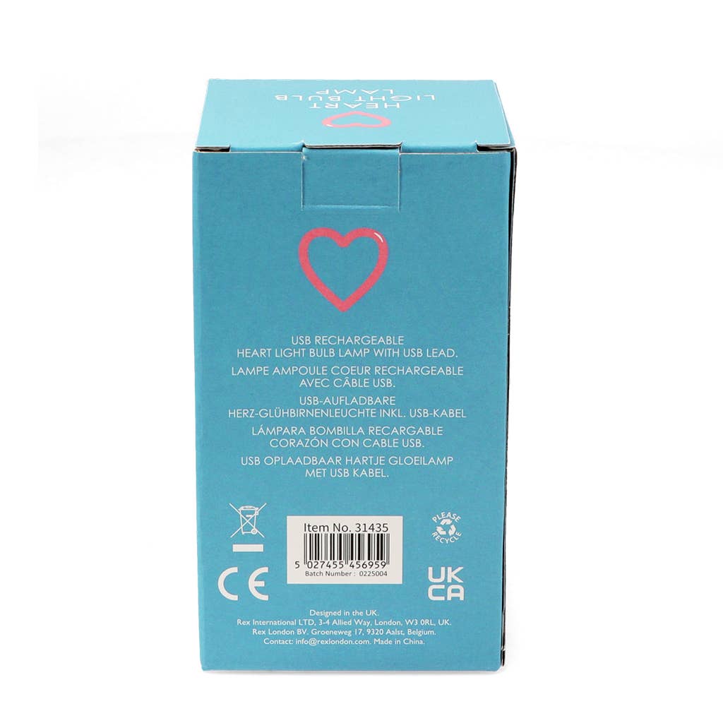 USB rechargeable light bulb lamp - Heart