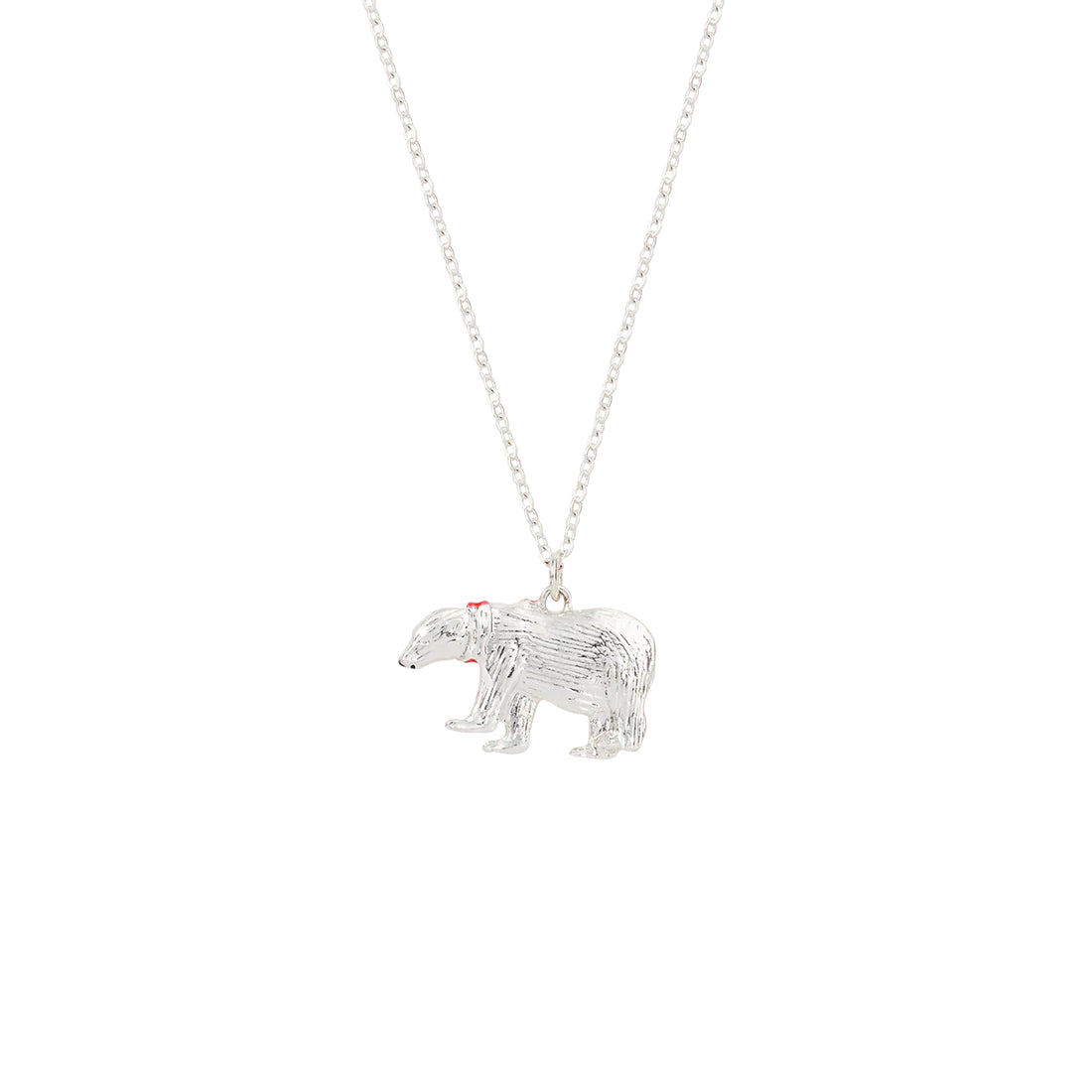 Fable - Cosy Polar Bear Necklace - Silver