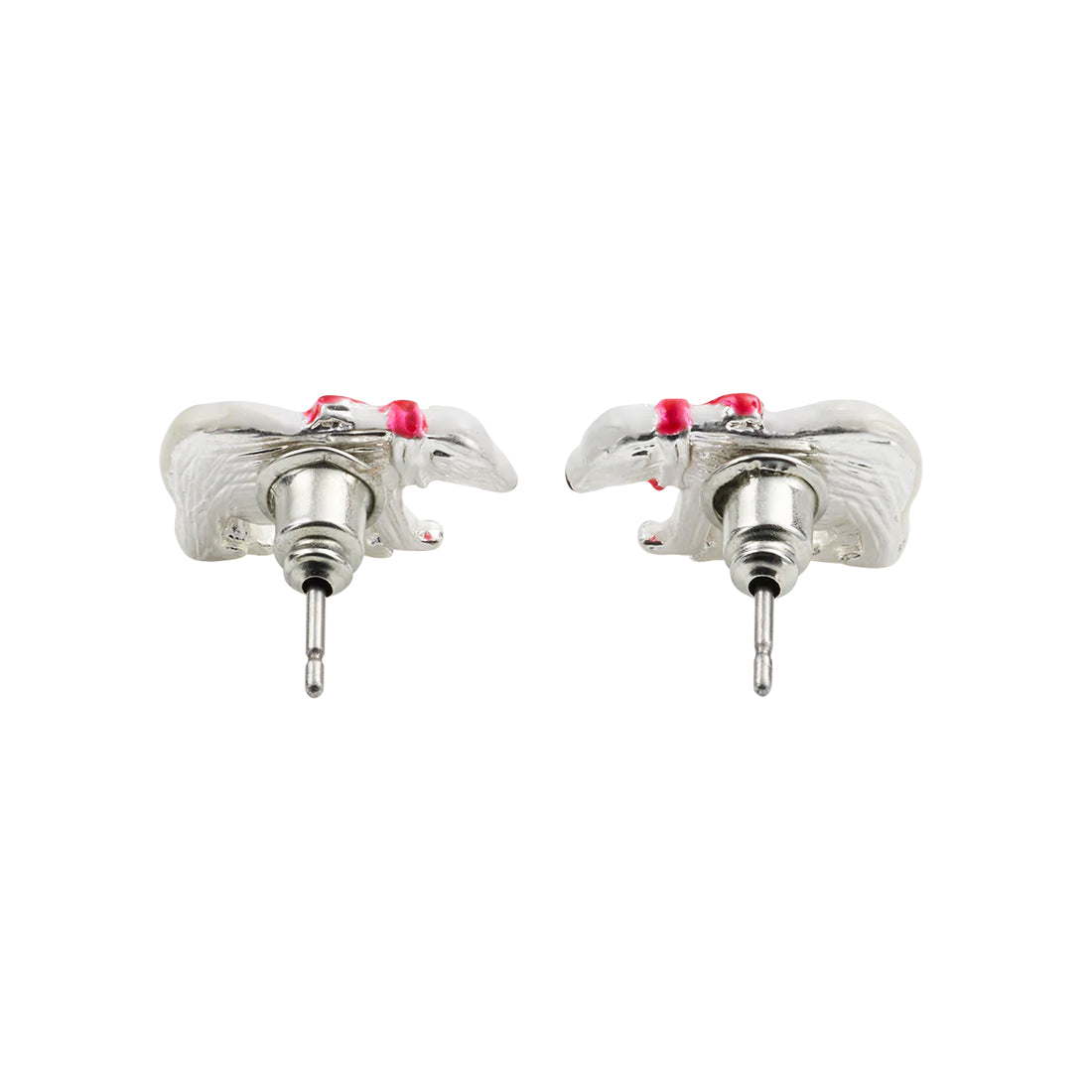 Fable - Cosy Polar Bear Stud Earrings - Silver