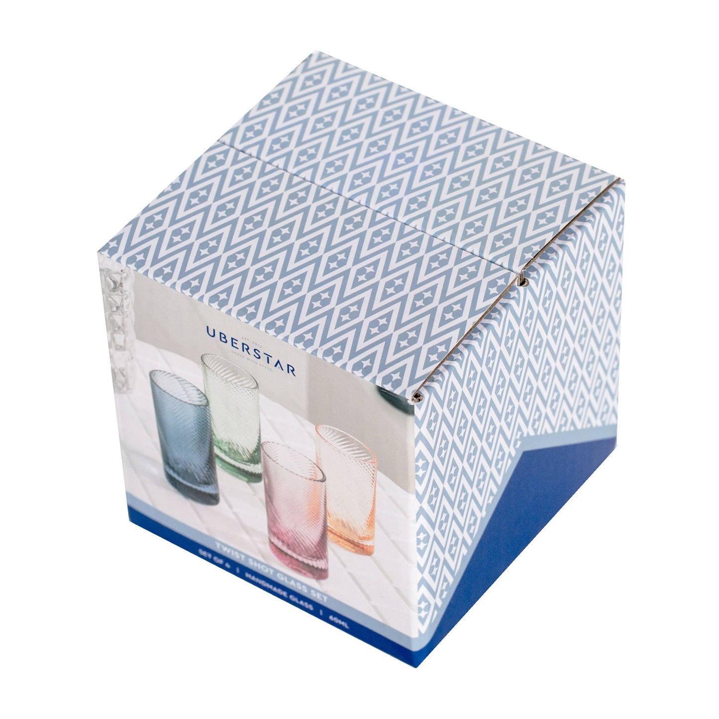 Twist Coloured Shot Glasses - Set of 4