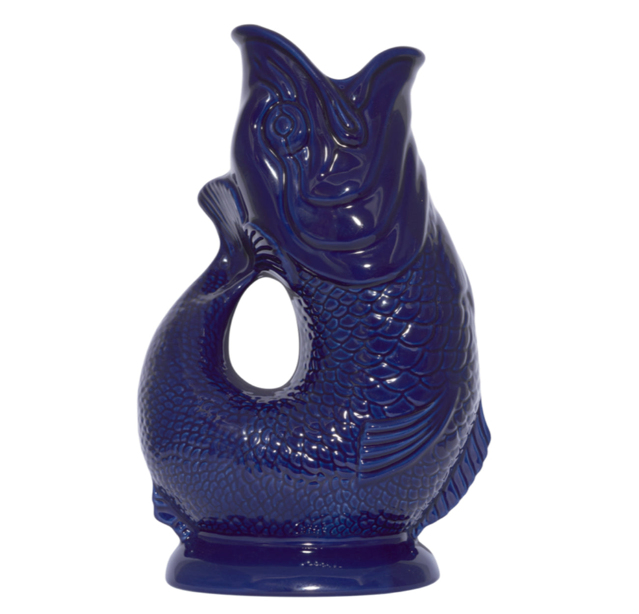 Cobalt Blue Original Gluggle Jug Pitcher Vase: XL (27,5cm high, 1,2 liter)