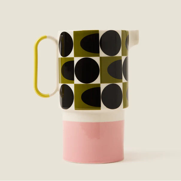 Orla Kiely - Spot Square Oval Pitcher vase 1.5L - Pink
