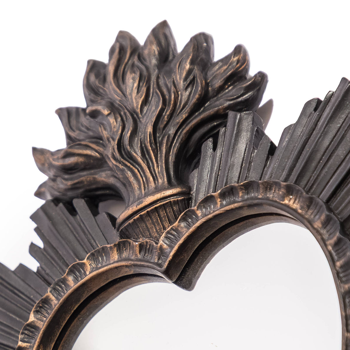Small Black "Sacred Heart" Mirror