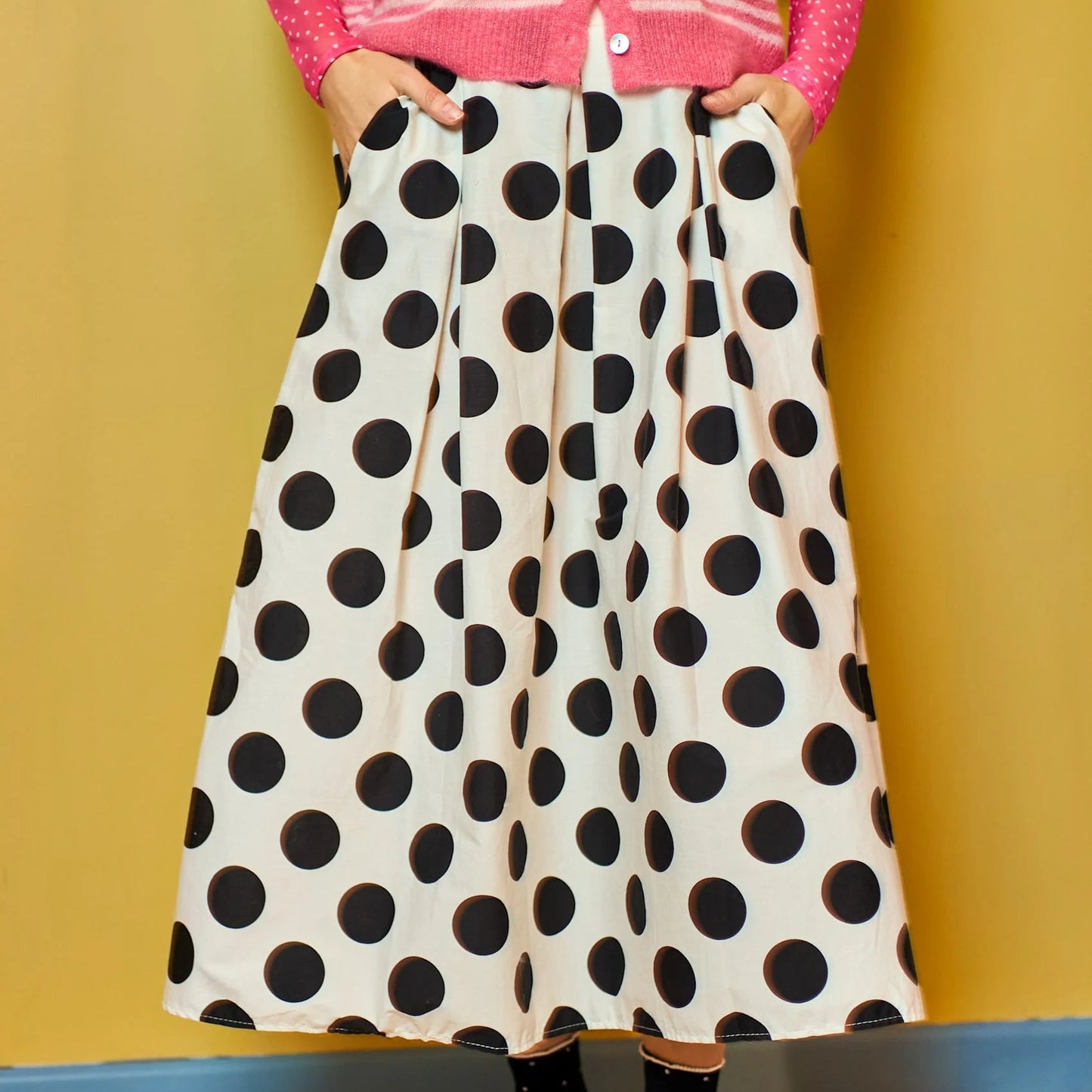 Black Colour - Monaco Skirt - Off White