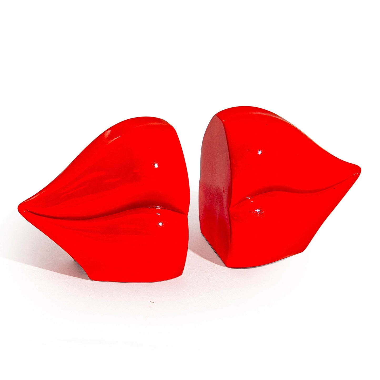 Set of Red Lips Bookends