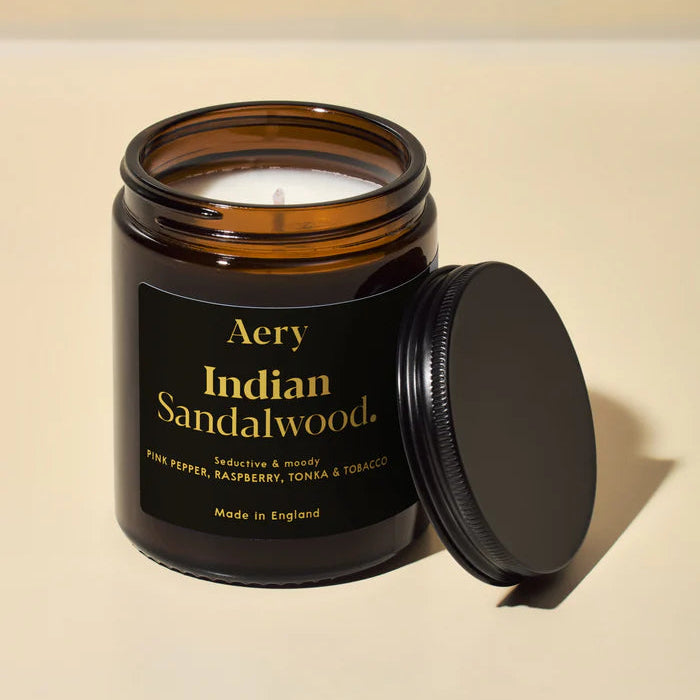 Aery Indian Sandalwood Scented Jar Candle