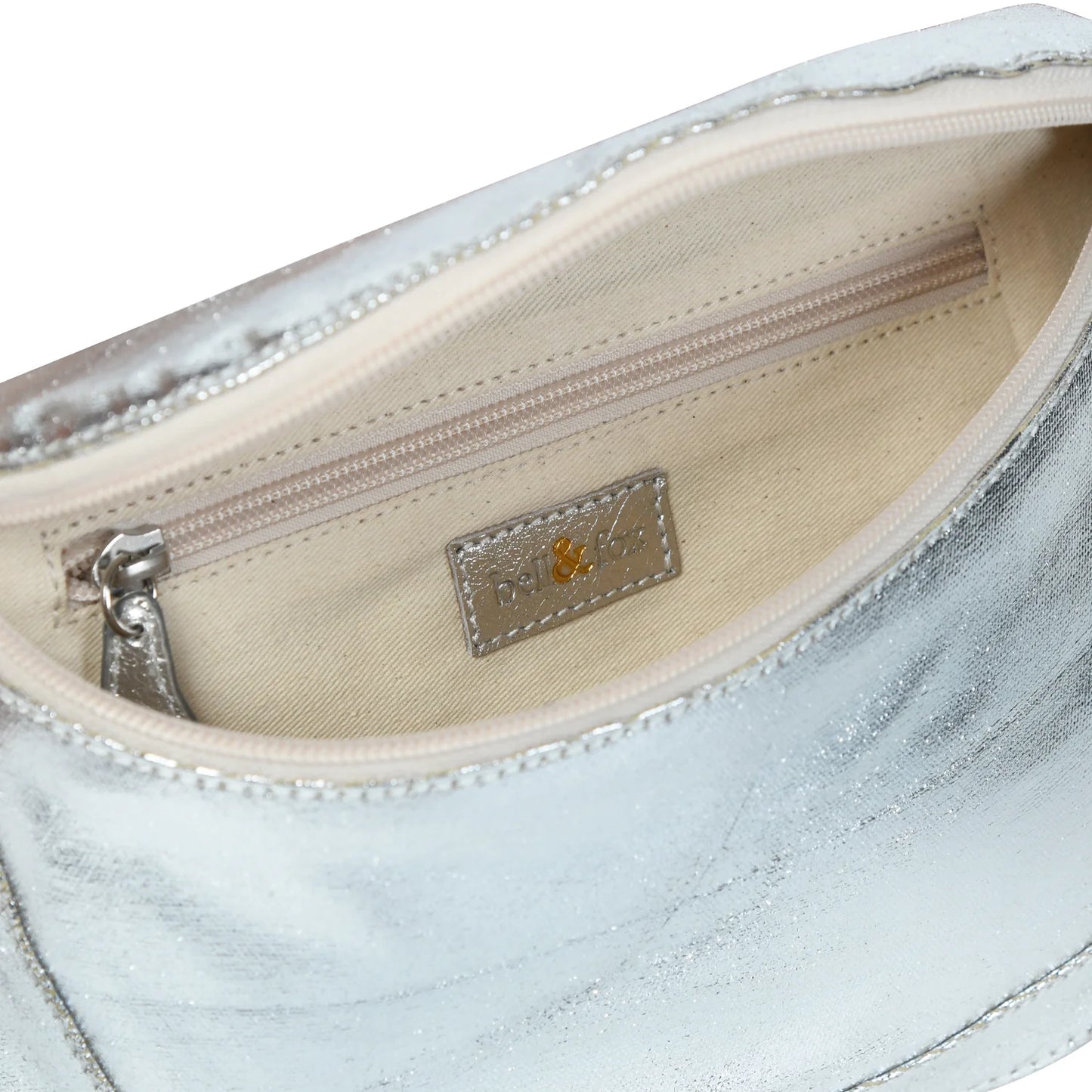 bell&fox - LAINE Crossbody Bag Silver Foil Canvas