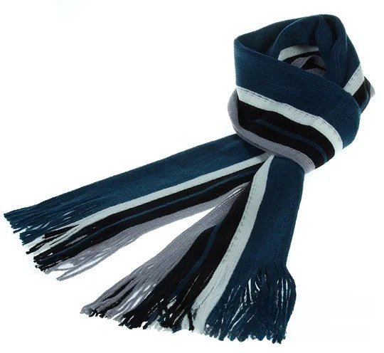 Sideline Collection - Light Retro Stripe Scarf - Hollis - Denim Blue