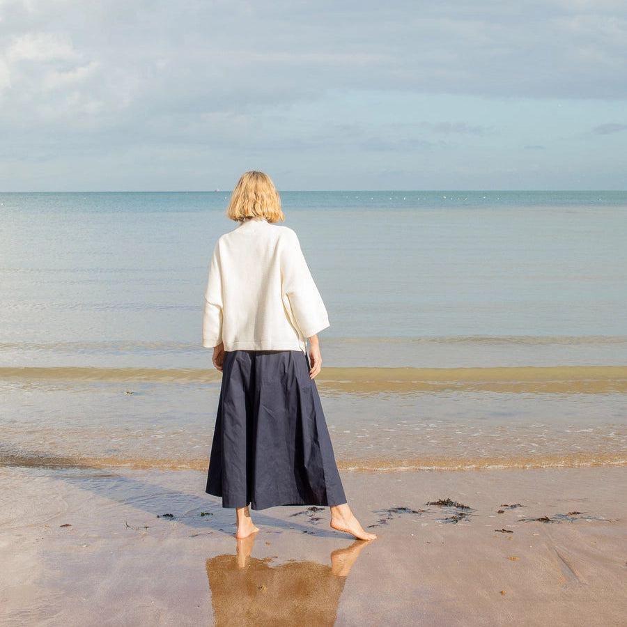 Chalk Carrie Culotte- Navy