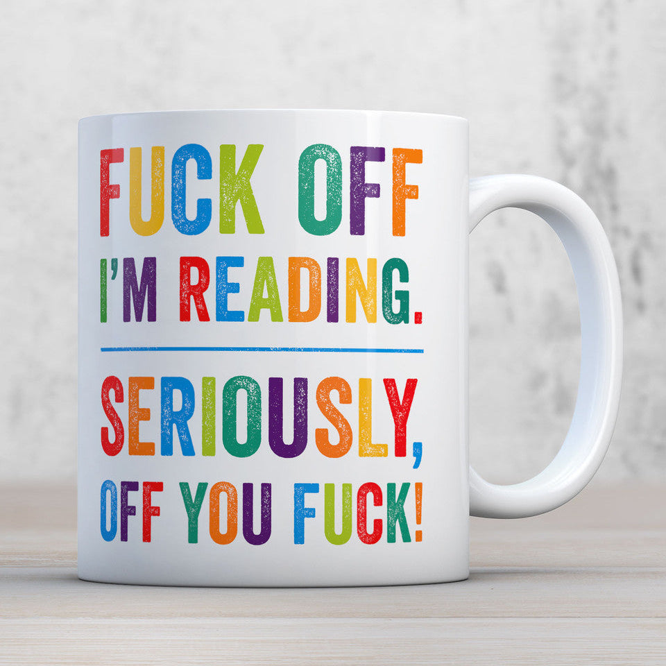 Boxed Rude Mug - F*ck off I'm reading