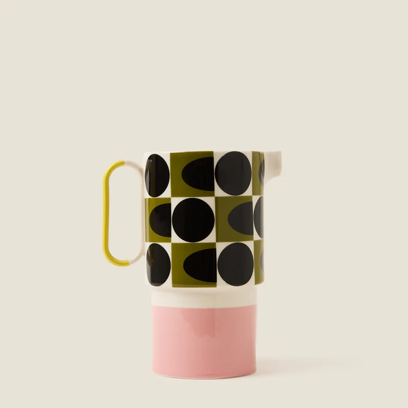 Orla Kiely - Spot Square Oval Pitcher vase 1.5L - Pink