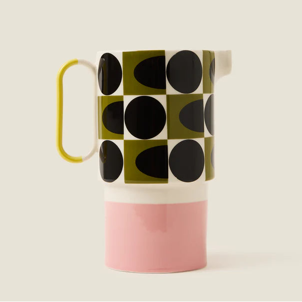 Orla Kiely - Spot Square Oval Pitcher vase 1.5L - Pink