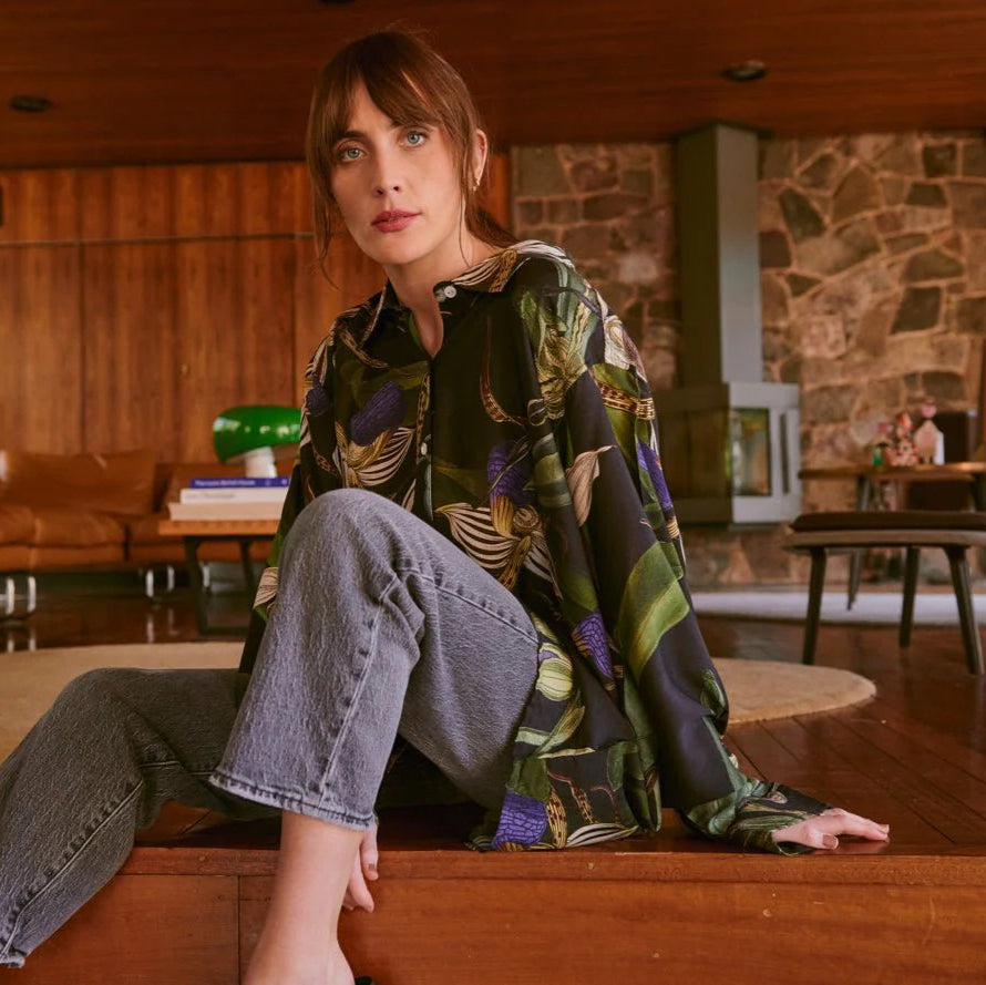 Orchid Black Oversized Shirt