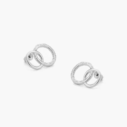 Pose Stud Earrings in Silver