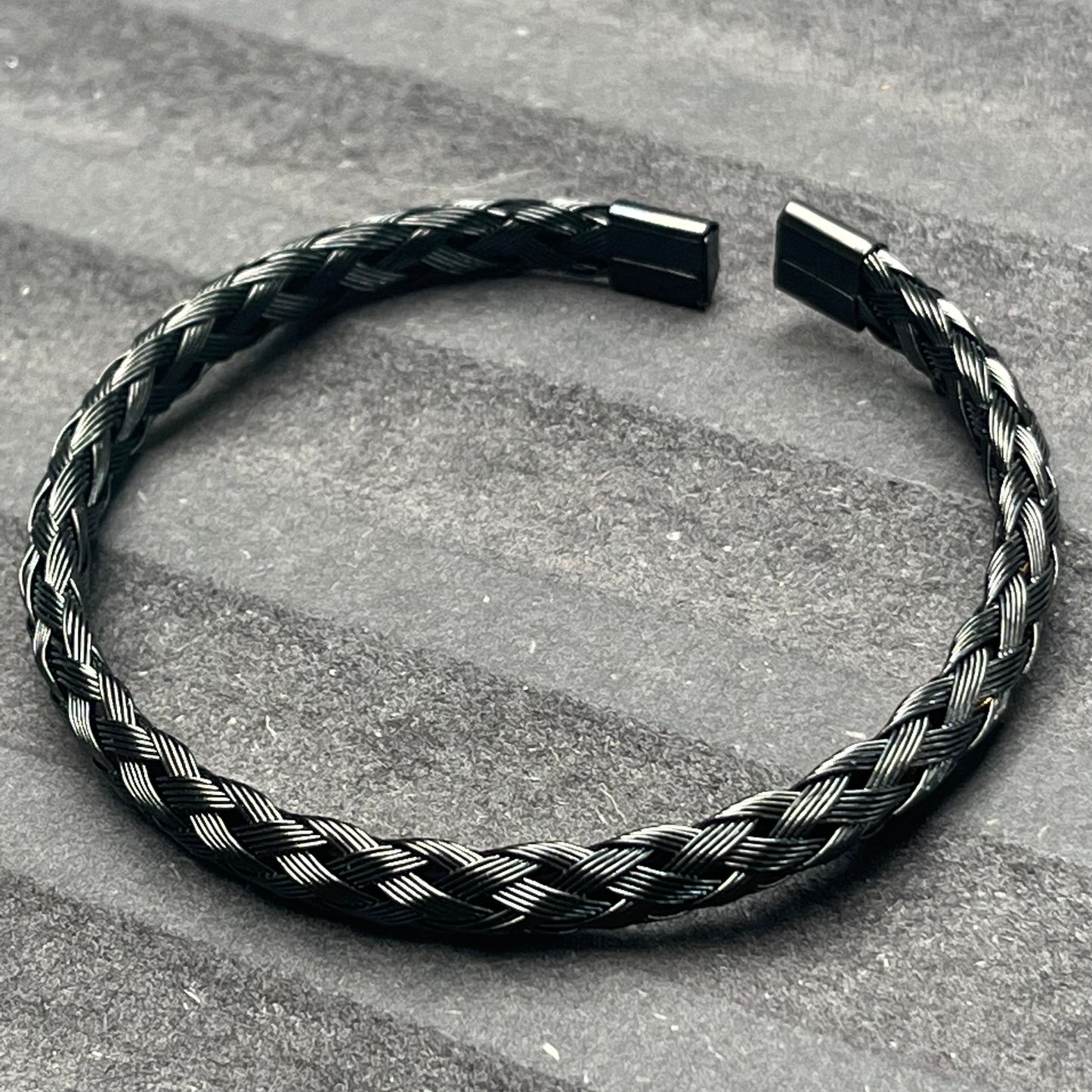 Sons Limited - Paris Plait Cuff Bracelet - Black