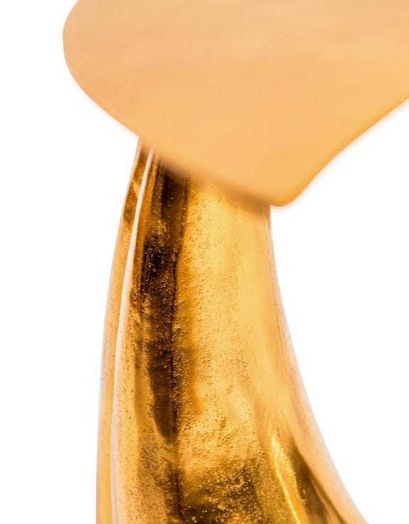 Gold Aluminium Whale Tail Side Table