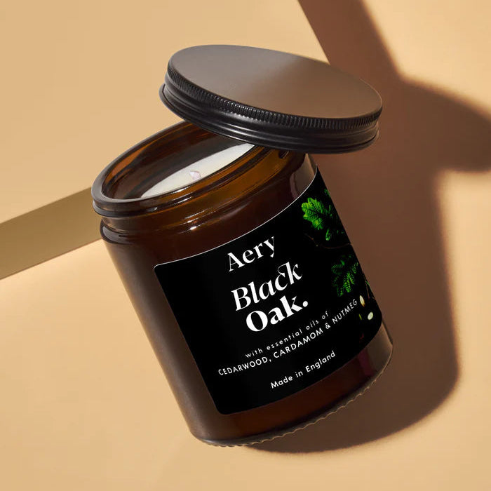 Aery Black Oak Scented Jar Candle