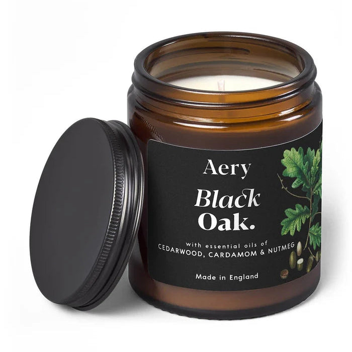 Aery Black Oak Scented Jar Candle