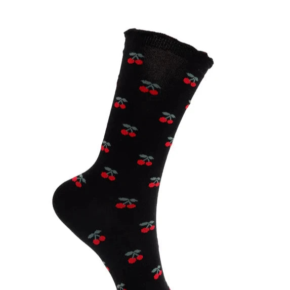 Black Colour Socks - Black Cherry