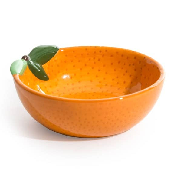 Ceramic Orange Storage Bowl