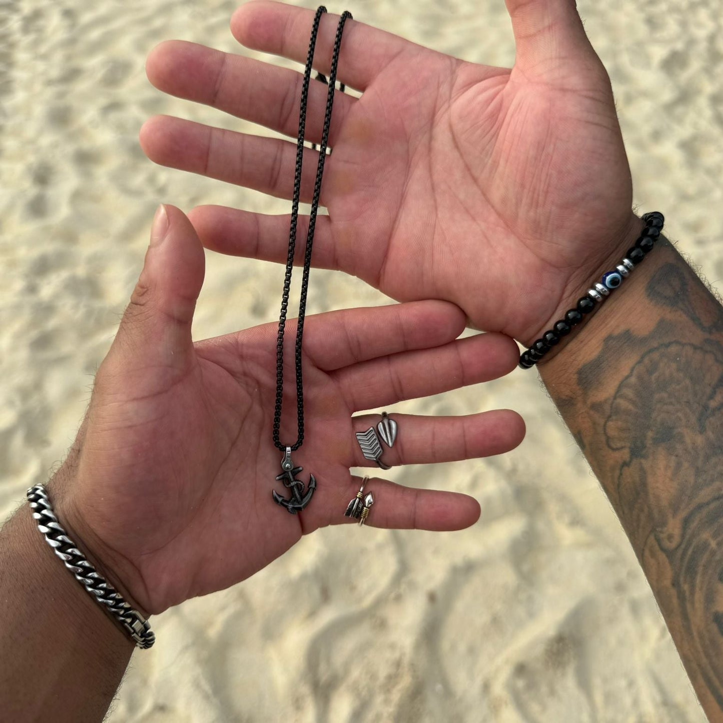 Steel Grey Wrap Around Arrow Ring