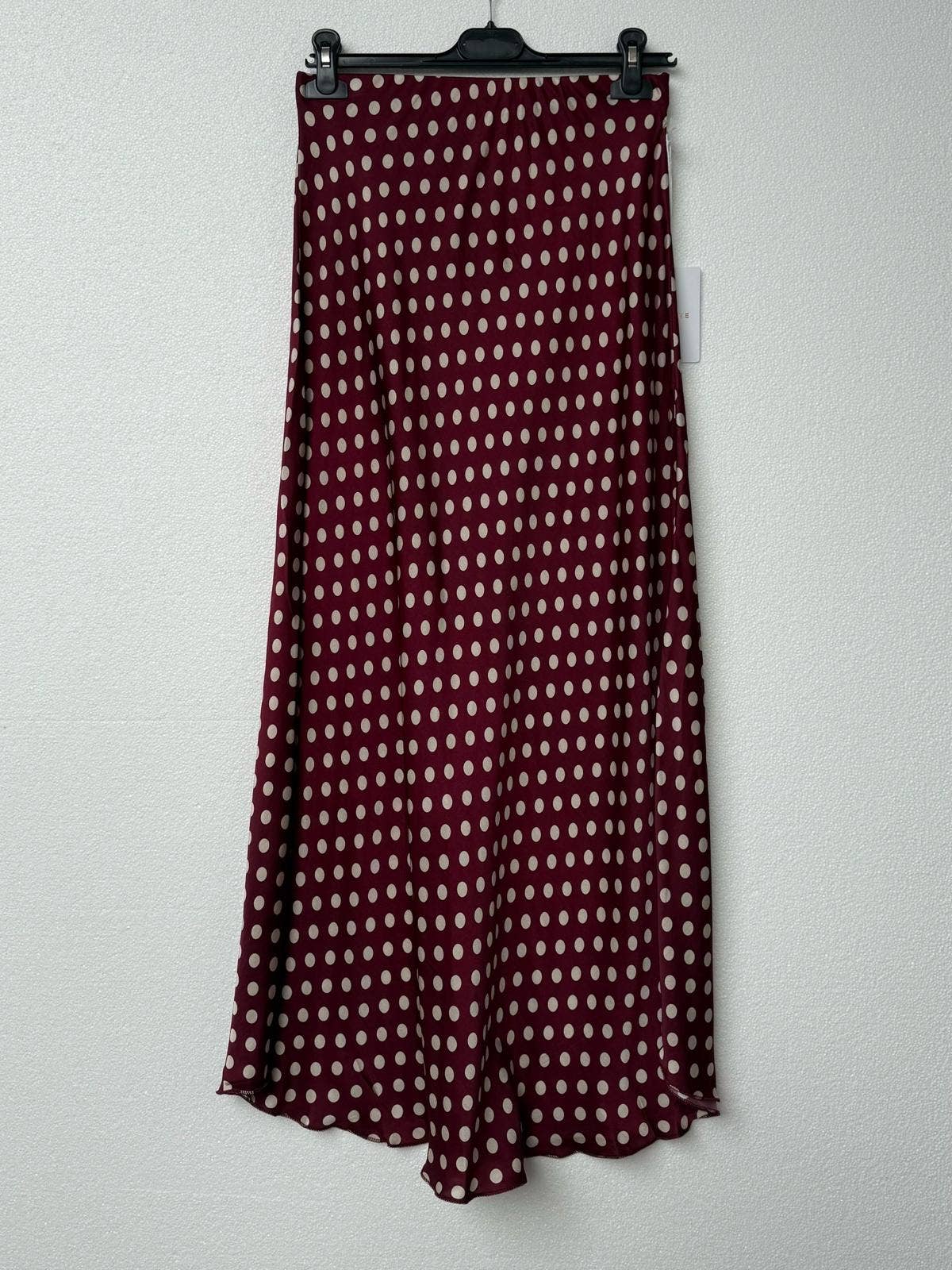 Polka Dot Satin Skirt - Noeline