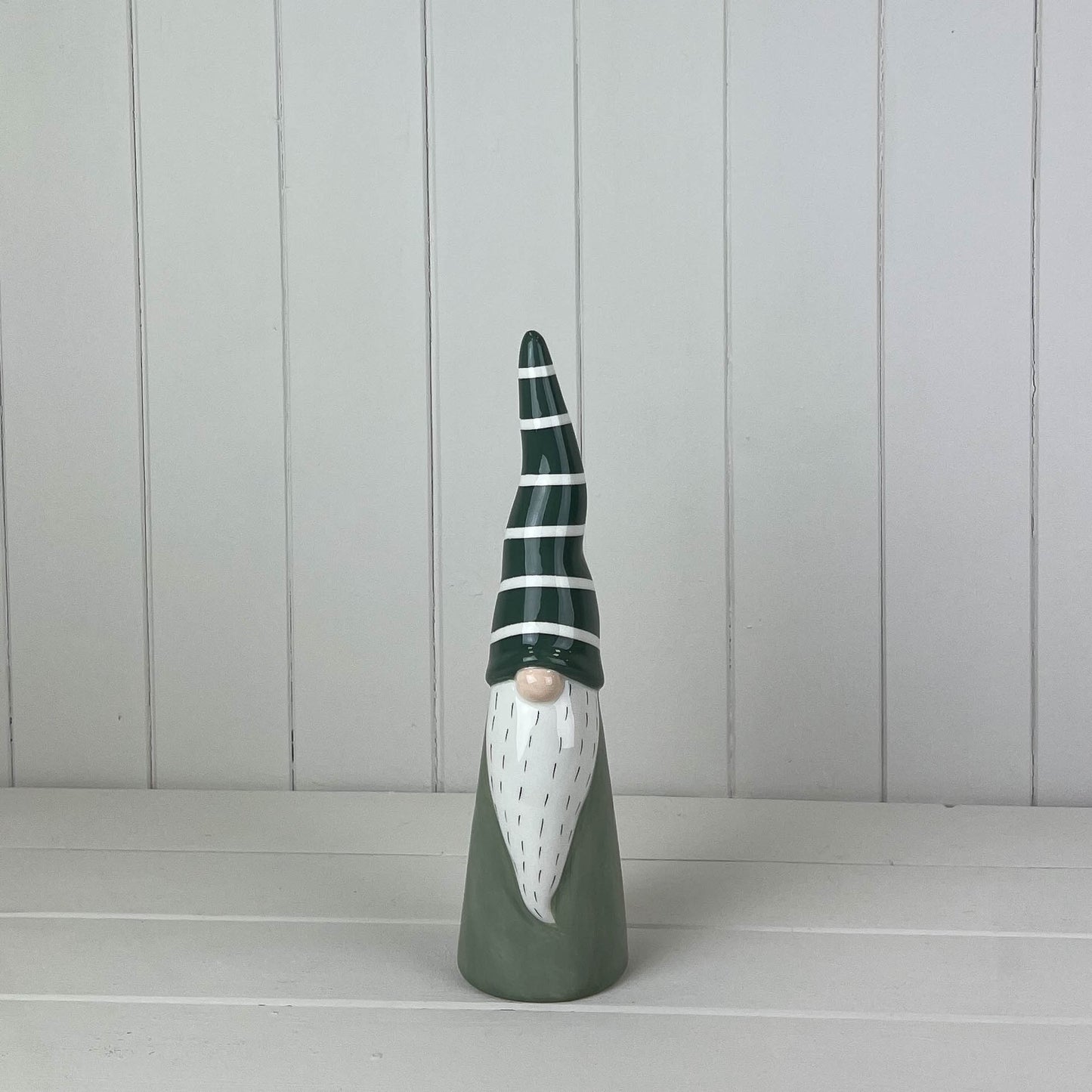 Large Green/White Ceramic Gonk