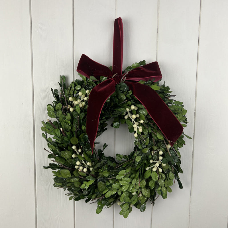Mistletoe Wreath with Red Bow - in 3 sizes