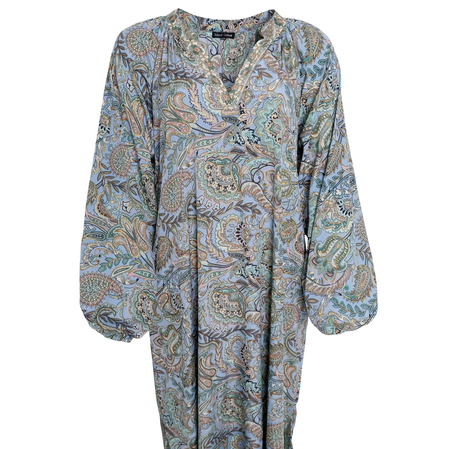 Black Colour Luna Nelly Dress - Blue Garden