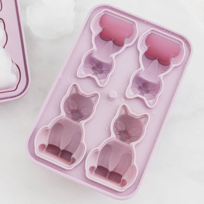 Silicone Cool Cat 3D Ice Cube Tray