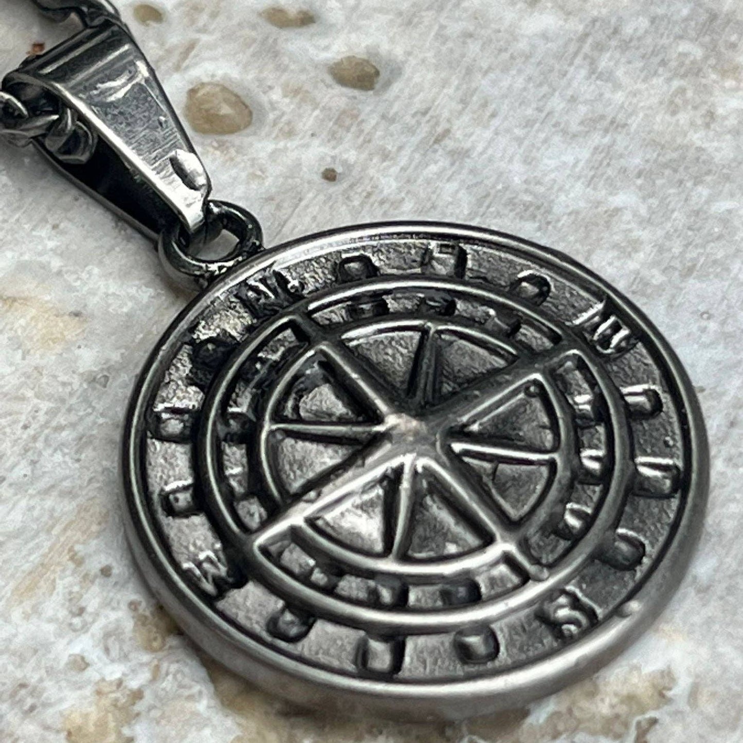 Sons Limited - Compass Necklace - Silver/Gunmetal Compass