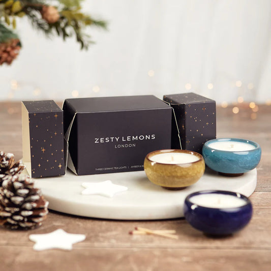 Zesty Lemons Kiln Tea Light Cracker - Starry Night