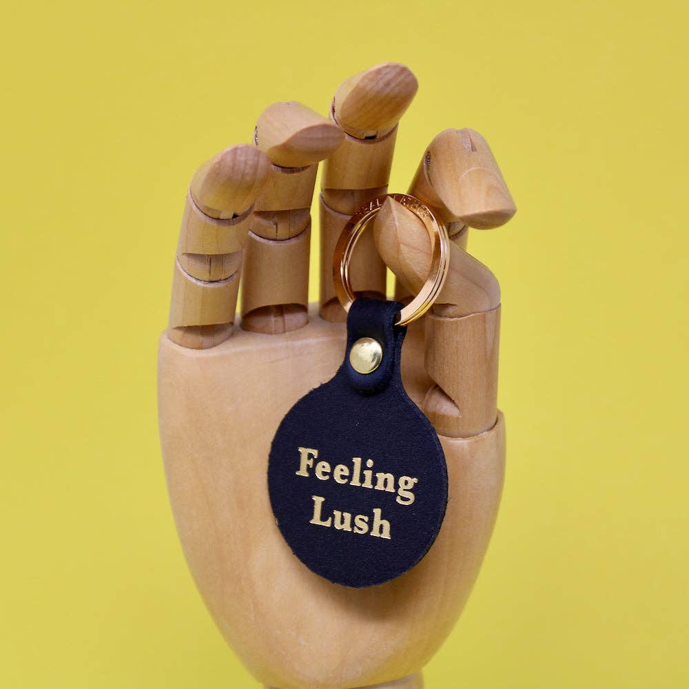 Feeling Lush Smilie Key Fob: Yellow
