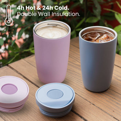 Stainless Steel Leakproof Insulated Travel Coffee Cup: Green