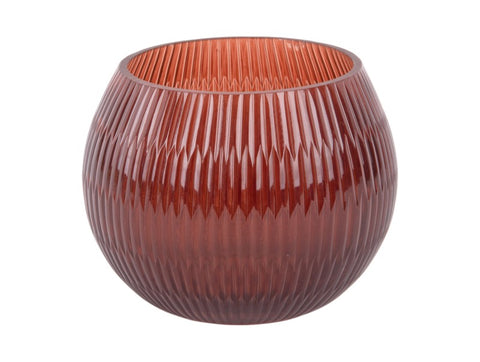 Votive Chique Ribbed Large in Red Ochre