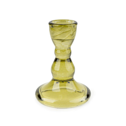 Small Glass Candle holder - Green