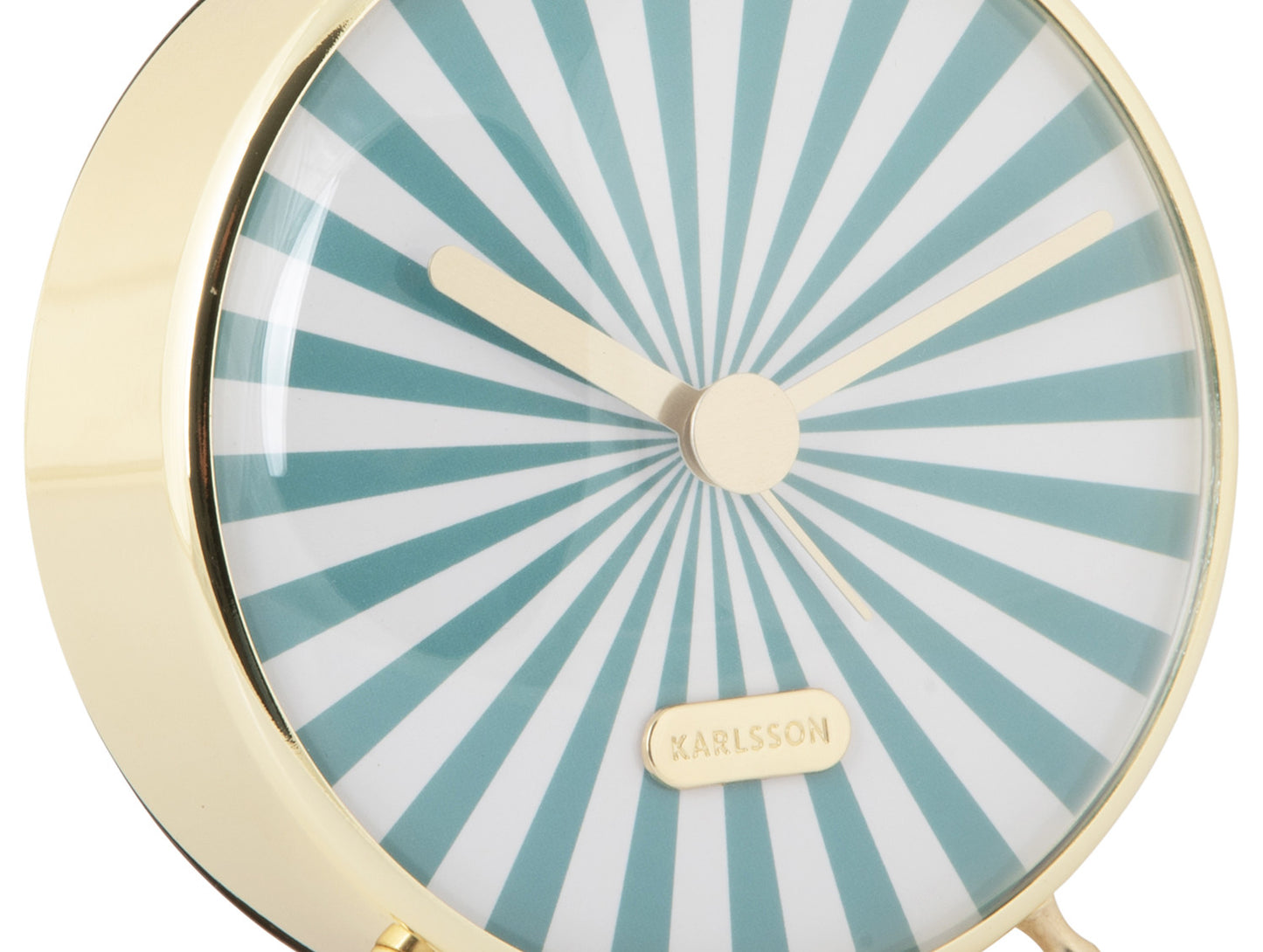 Karlsson - Alarm Clock Candy Swirl - Turquoise Blue and White