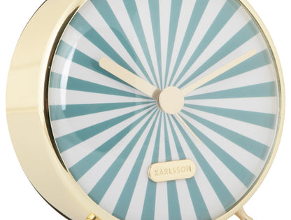 Karlsson - Alarm Clock Candy Swirl - Turquoise Blue and White