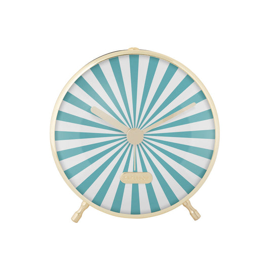 Karlsson - Alarm Clock Candy Swirl - Turquoise Blue and White