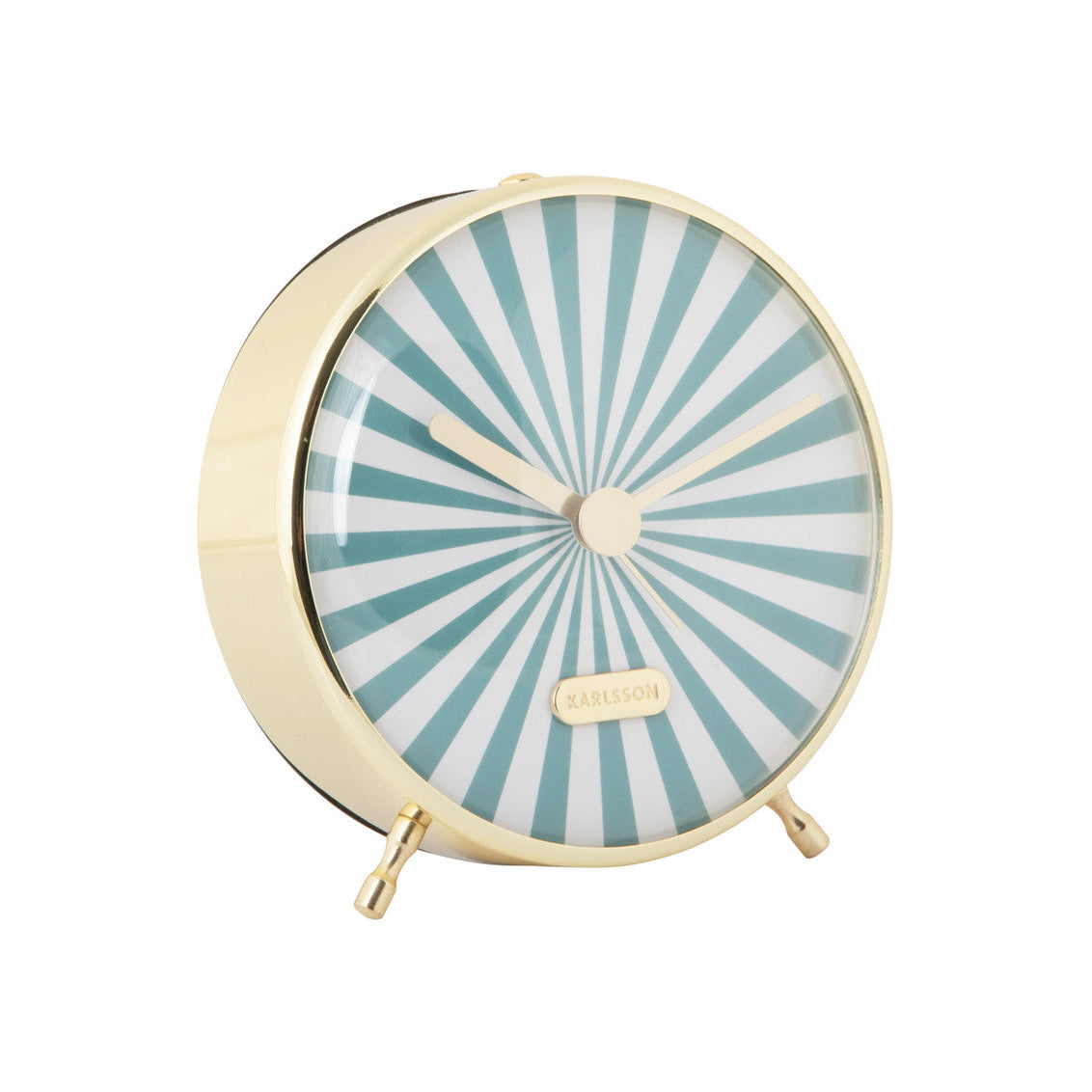 Karlsson - Alarm Clock Candy Swirl - Turquoise Blue and White